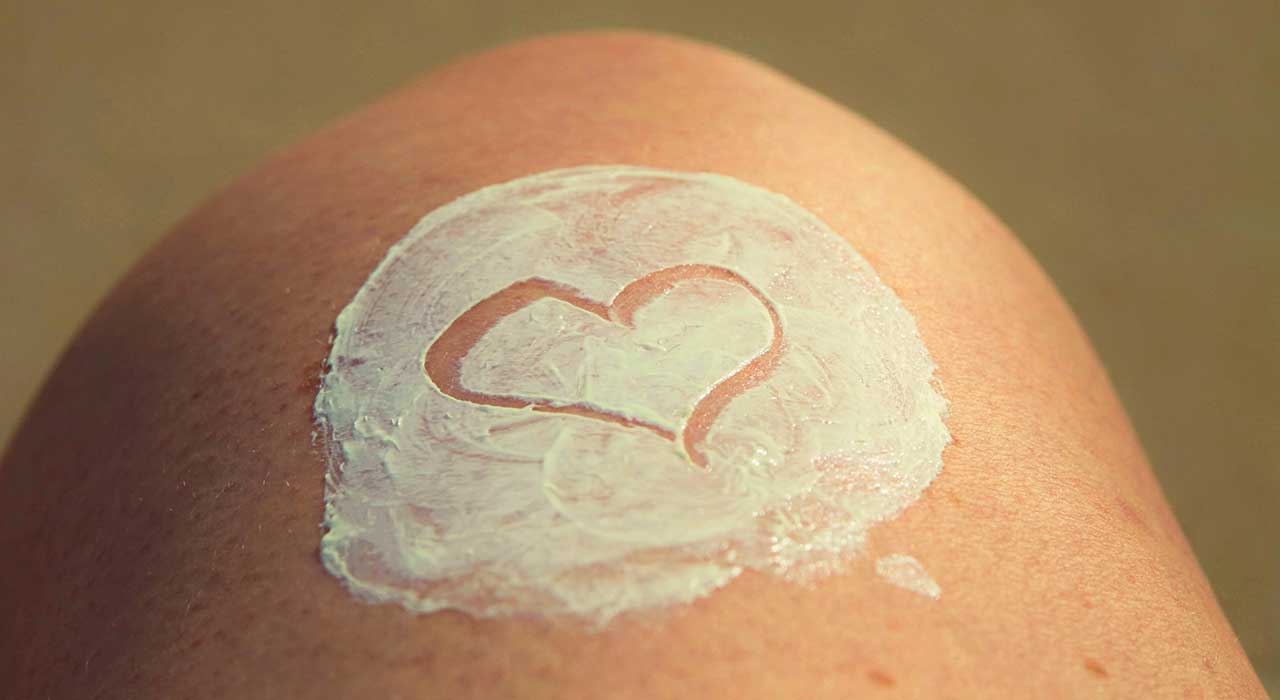 suncream heart outline