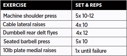 shoulder workout table