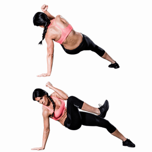 Elbow-to-knee planks