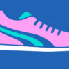 animated picture of a running shoe