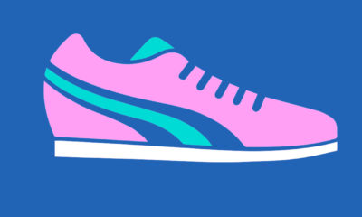 animated picture of a running shoe