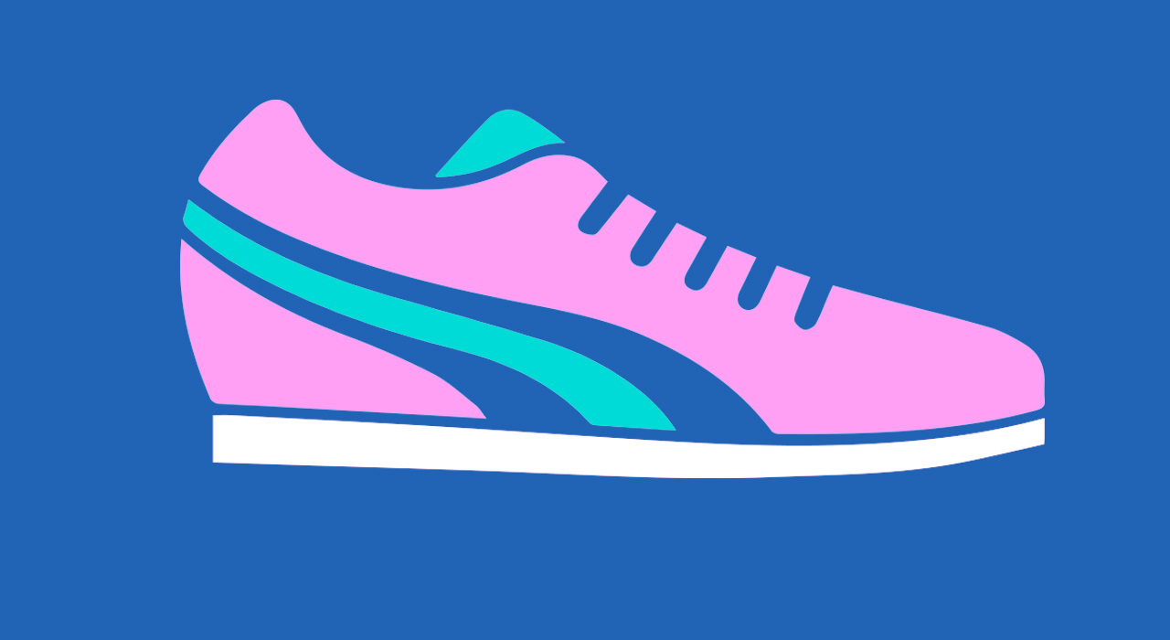 animated picture of a running shoe