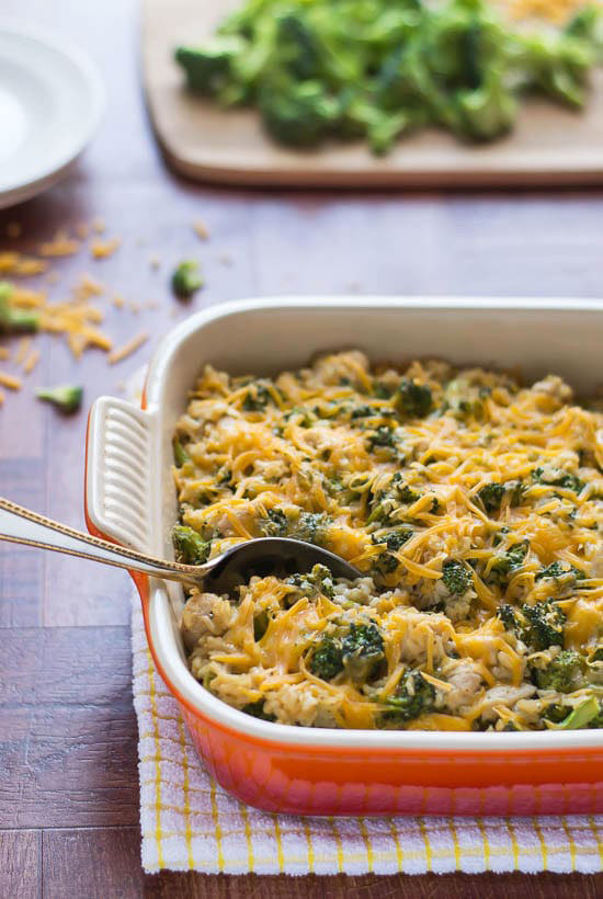  Healthy Cheesy Chicken Broccoli Rice Casserole