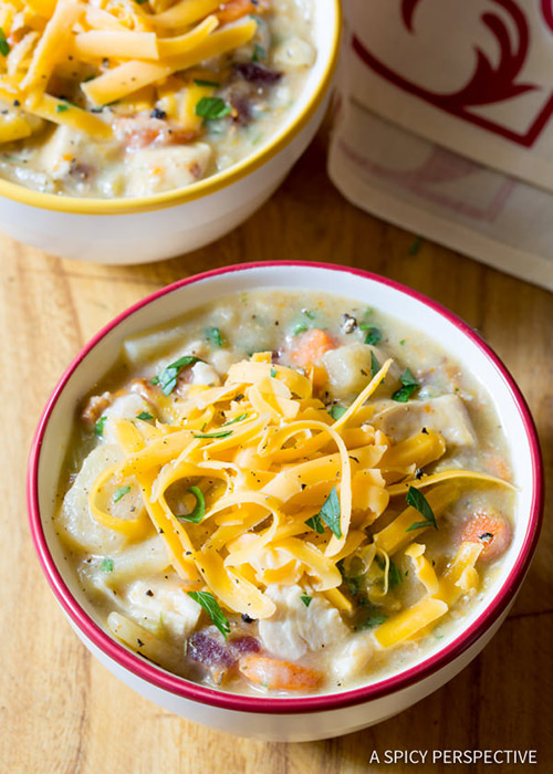 Healthy Slow Cooker Chicken Potato Soup