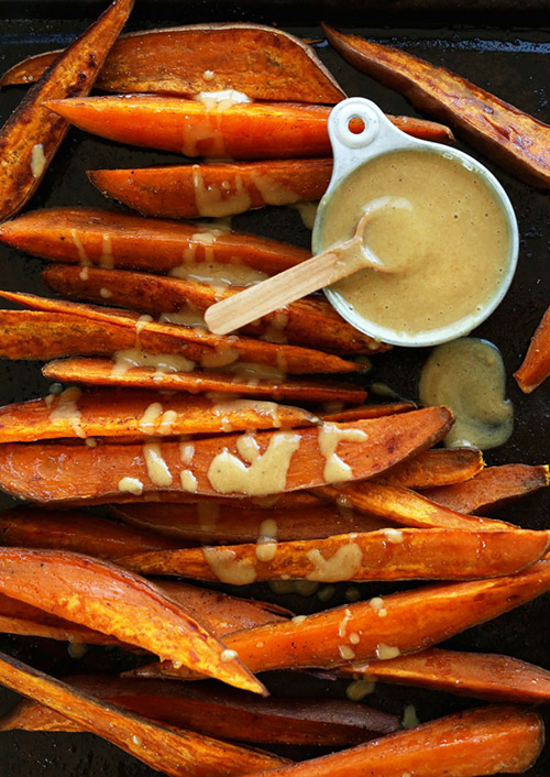 Sweet Potato Wedges With No Honey Mustard Sauce