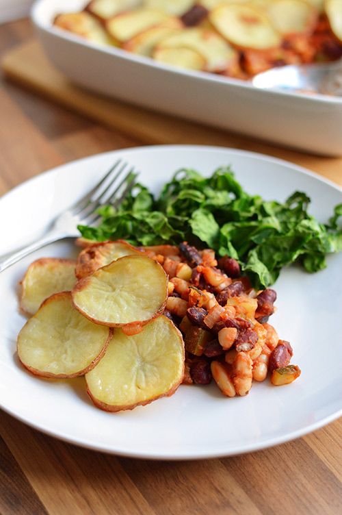 Bean And Vegetable Potato Pie