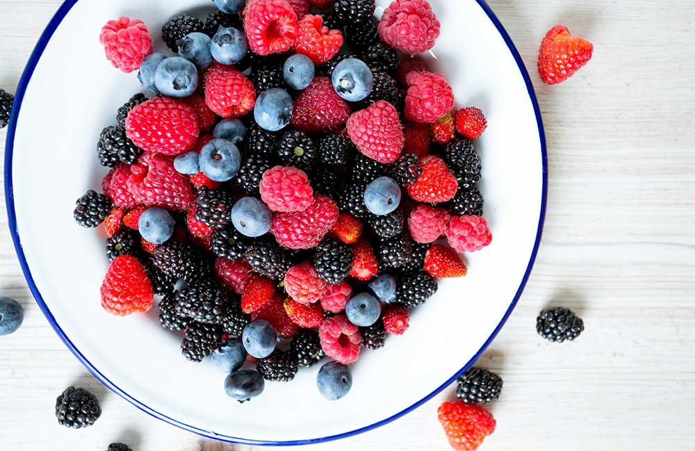 bowl of mixed berries