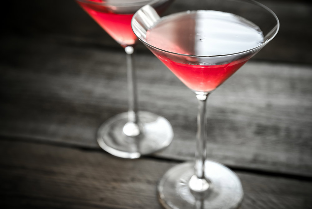 two red cocktails 