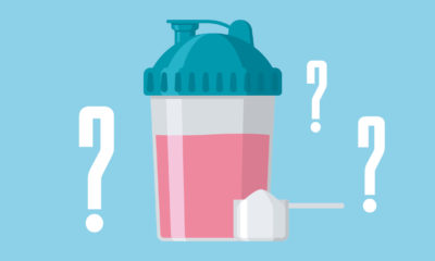 animated protein shaker with question marks around it