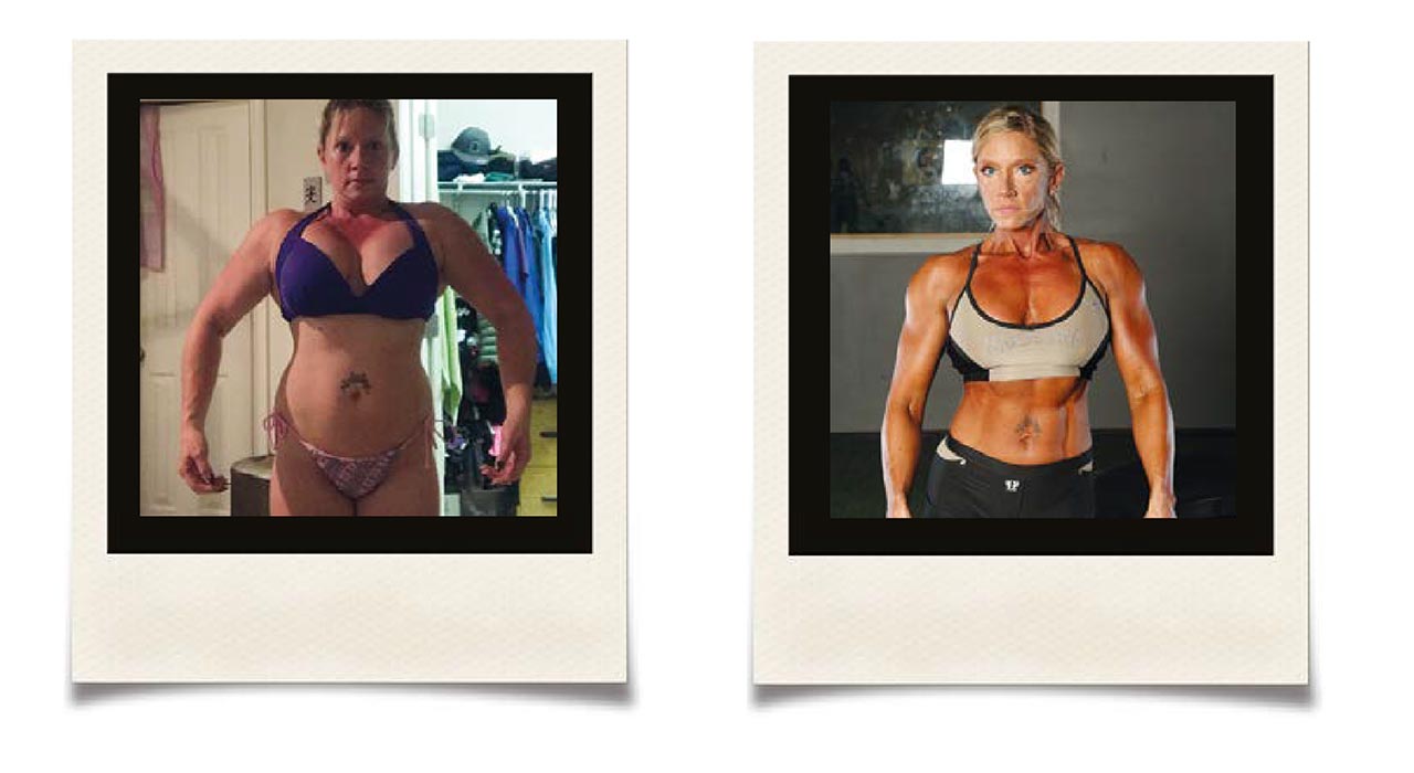 transformation image of woman going from fat to fit