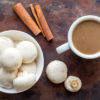 mushrooms and coffee with some cinnamon sticks