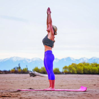 joy kushner performing yoga pose