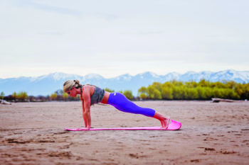 joy kushner performing yoga pose