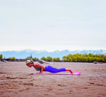 joy kushner performing yoga pose