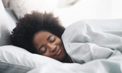 woman sleeping in bed