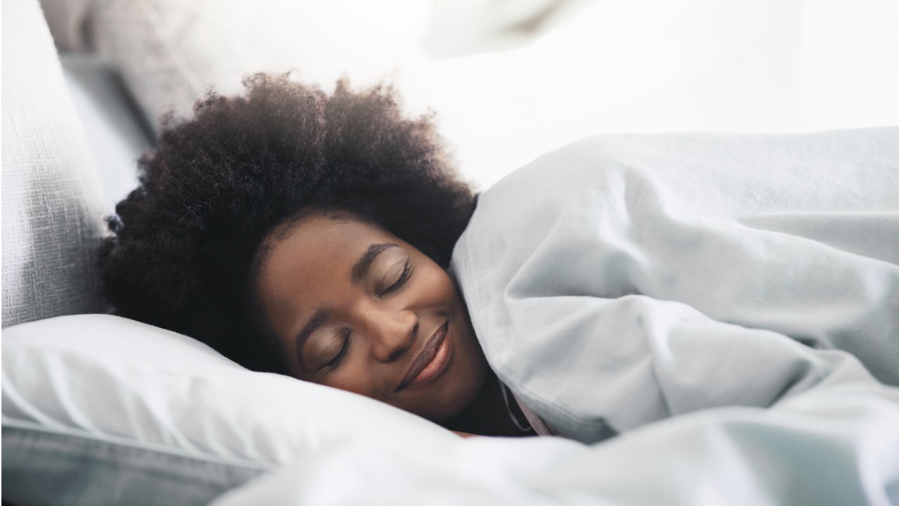 woman sleeping in bed