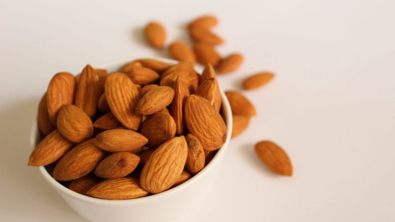 small bowl of almonds